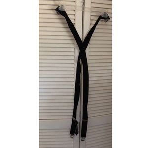 Vintage Unbranded Adjustable Elastic Suspenders with Silvertone Fasteners NWOT